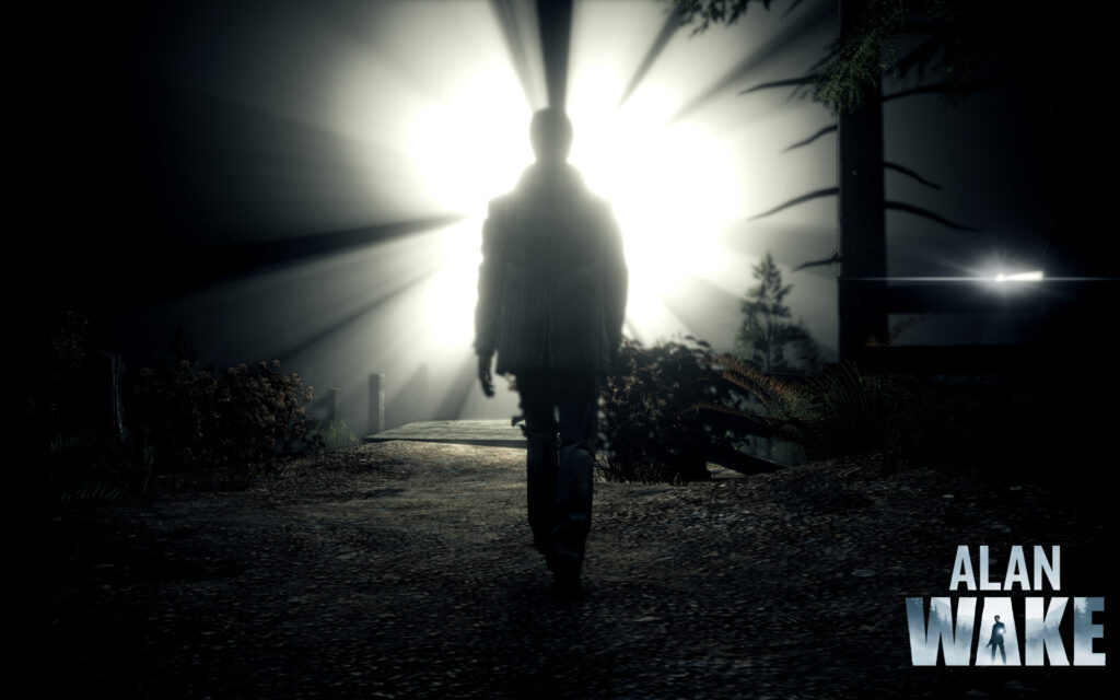 Alan Wake cerca di salvarsi andando verso la luce