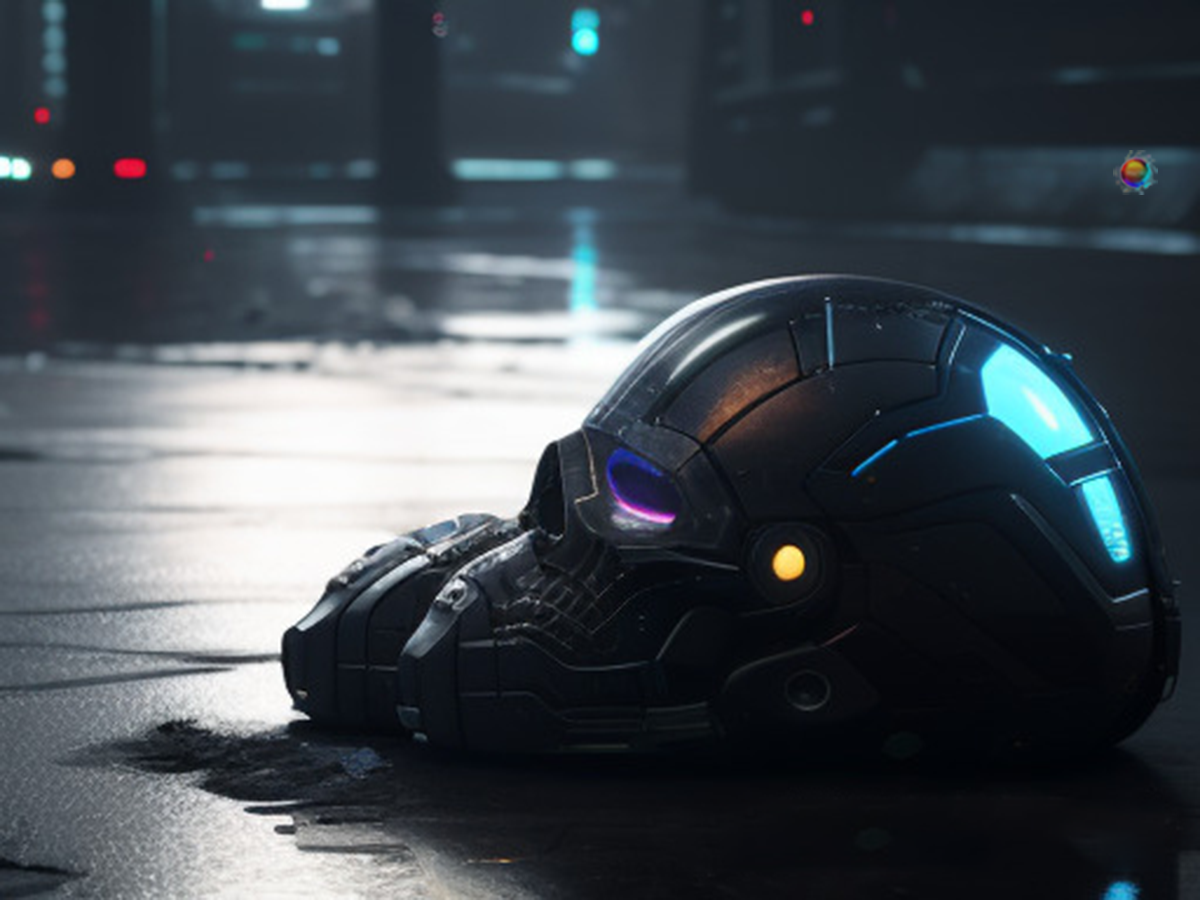 An-Artificial-Intelligence-Poisoned-and-dying-in-cyberpunk-style