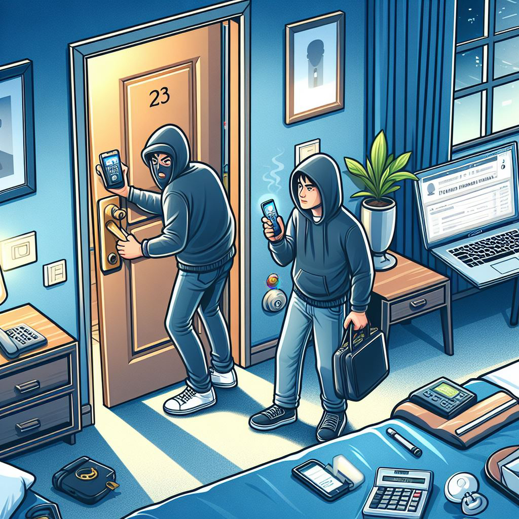 Ladri entrano nelle stanze d'hotel con lo smartphone