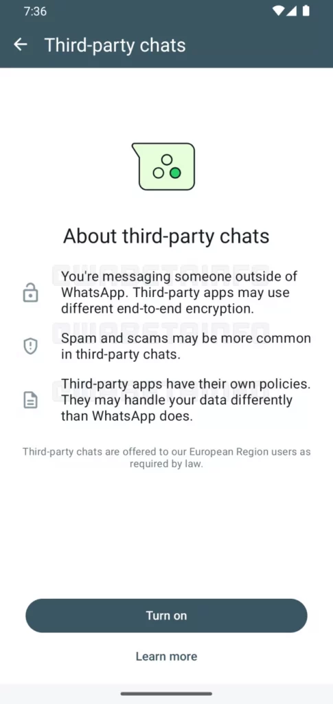 WhatsApp supporterà le chat di terze parti