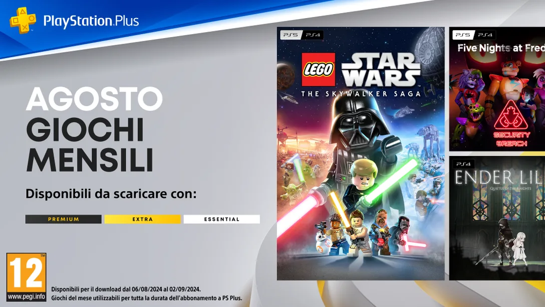 PS Plus Giochi tutti i livelli agosto 2024