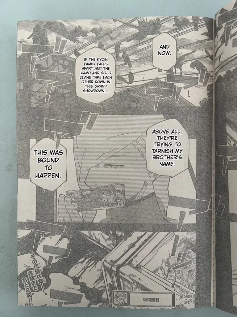 Fine del capitolo 269 di Jujutsu Kaisen