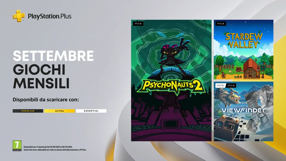 Giochi PS Plus Settembre 2025