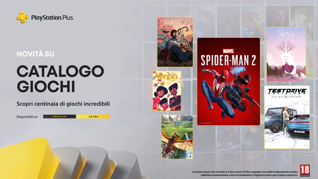 Giochi PS Plus Extra e Premium Febbraio 2026