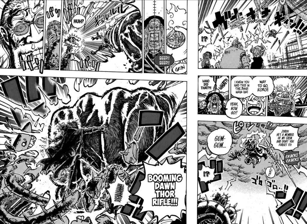 Zoro salva bambini e genitori e Luffy colpisce Sommers