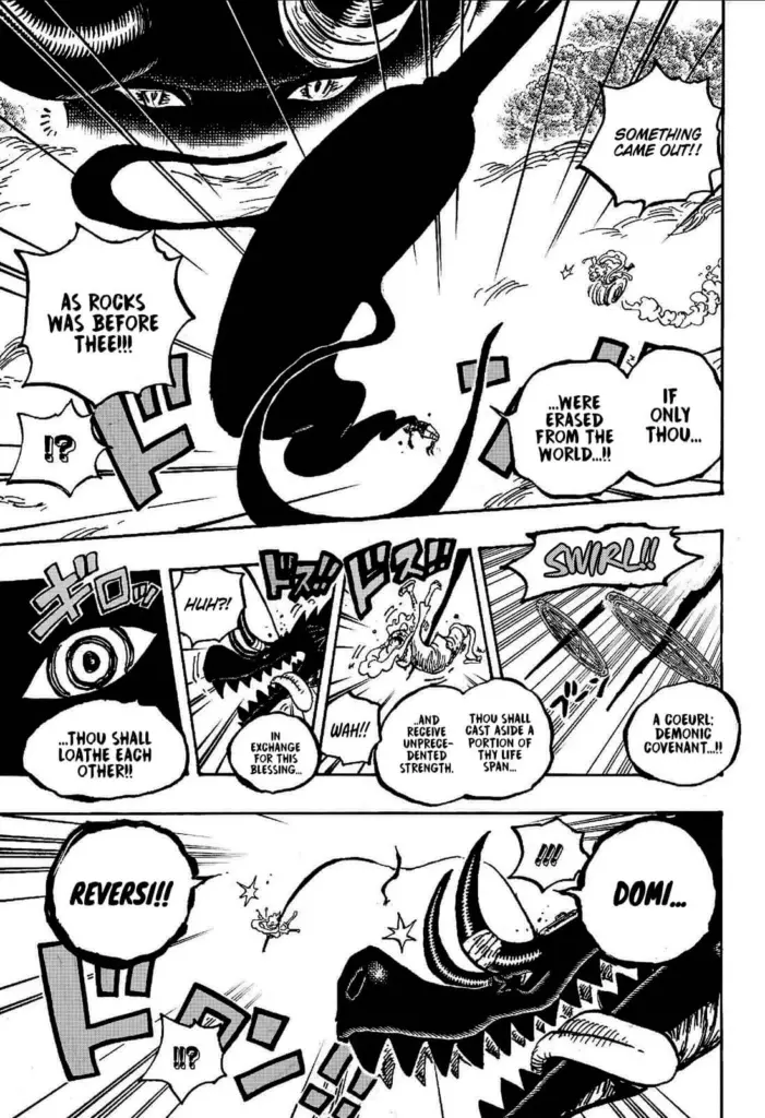 Imu prova ad usare il Domi reverse su Luffy e Loki