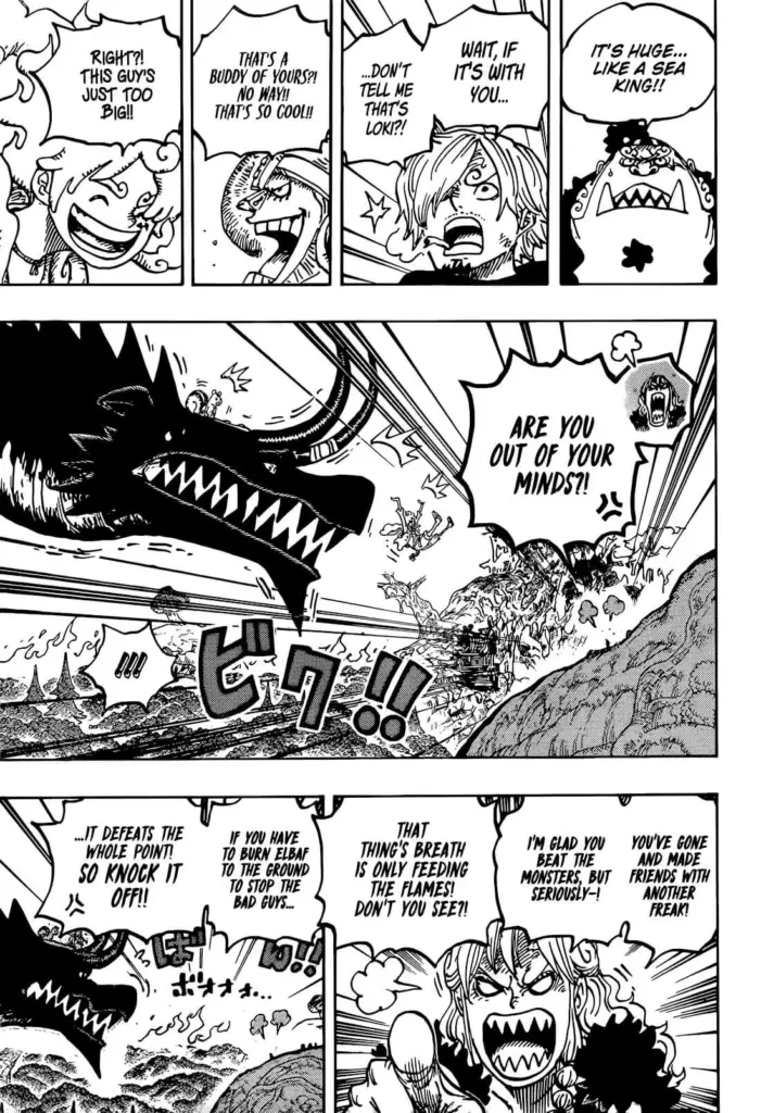 Nami sgrida Luffy e Loki