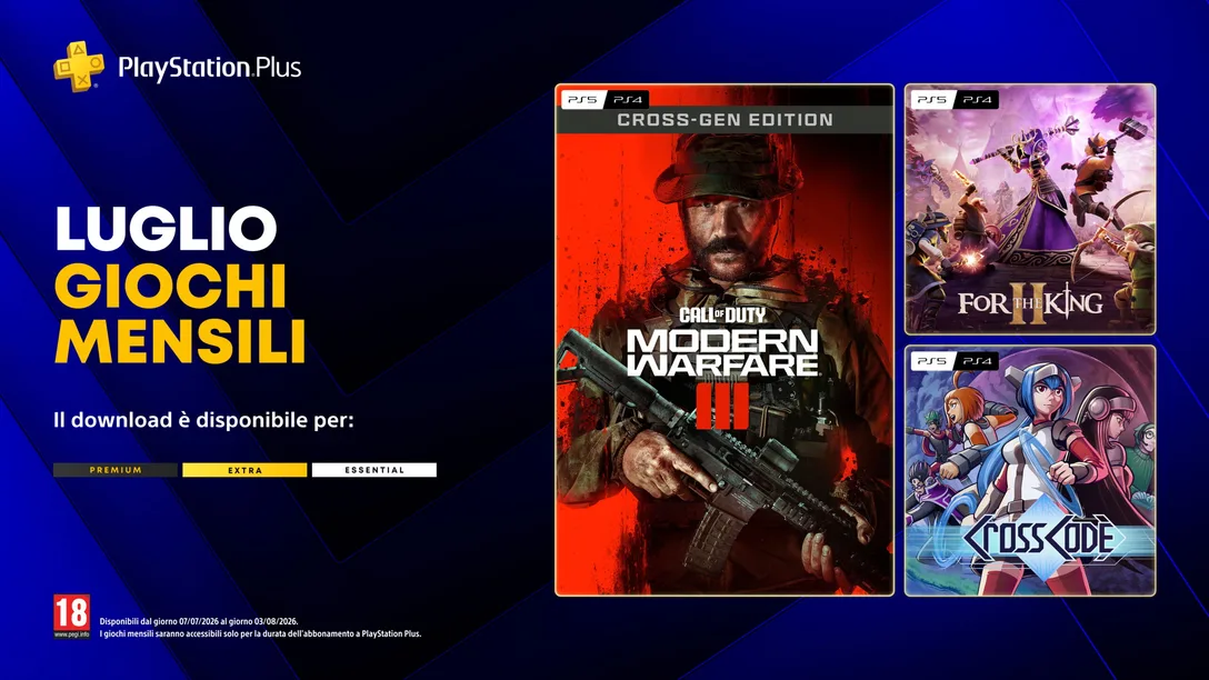 Giochi PSPlus Luglio 2026