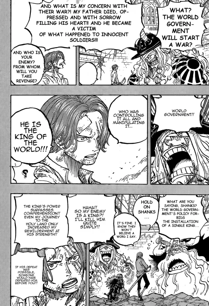 Loki e Shanks discutono sul re del mondo