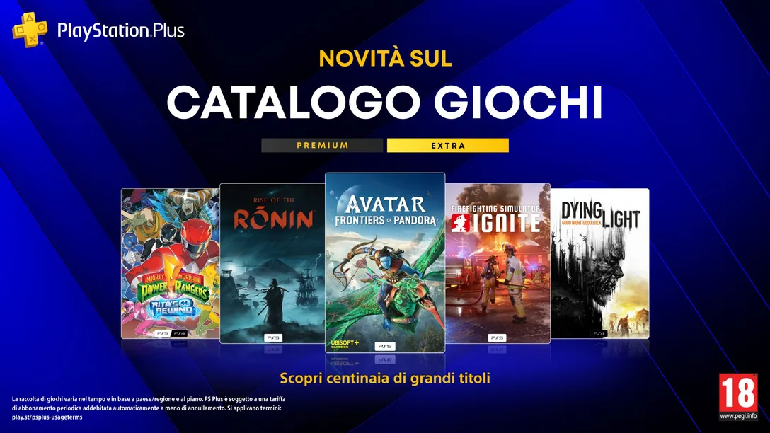 Ps Plus Giochi Extra e Premium Luglio 2026