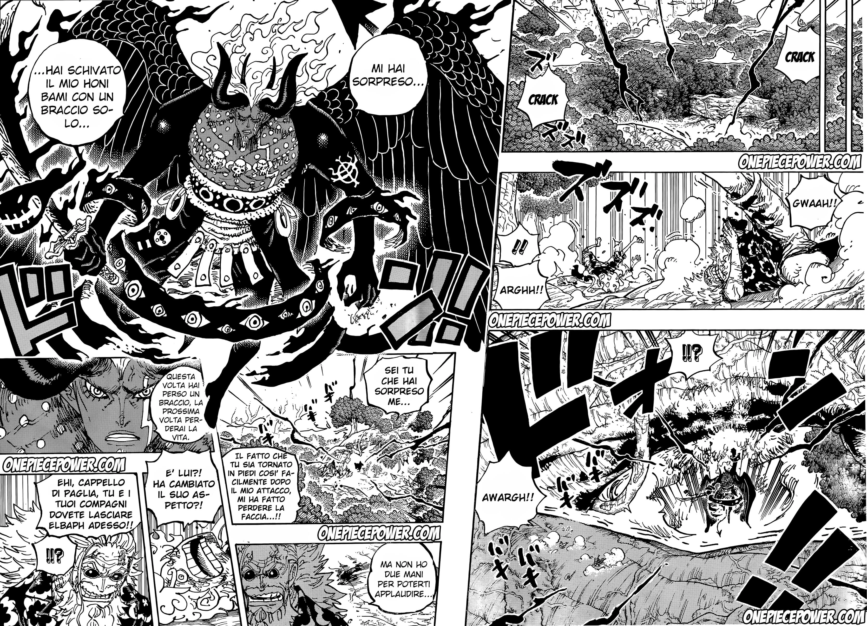 Imu va ad attacare Luffy e Gaban