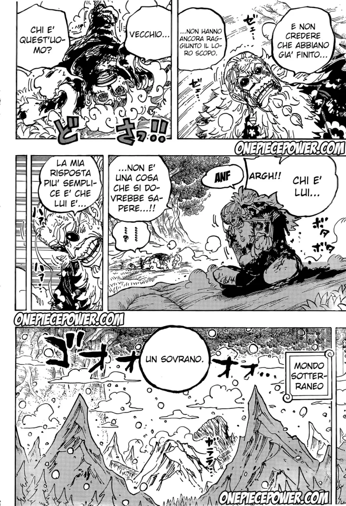 Luffy e Gaban discutono su chi sia Imu