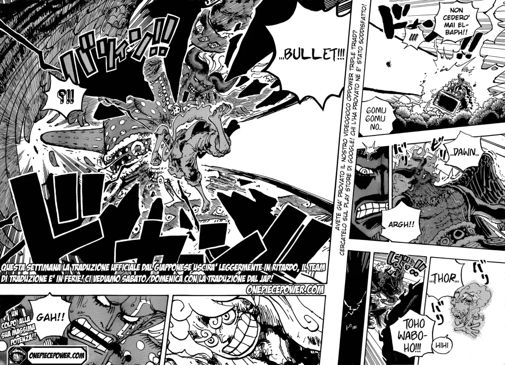 Luffy riesce finalmente a colpire Imu