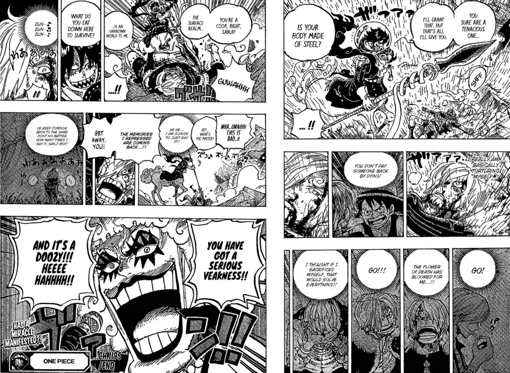 Sanji ricorda qualcosa del suo periodo sull'isola di Kamabakka